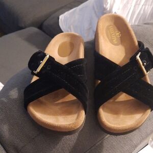 Valentino Black Suede Sandals